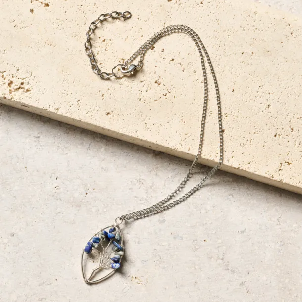 Lapis Tree Pendant Necklace