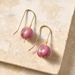 Lavender Seed Earrings