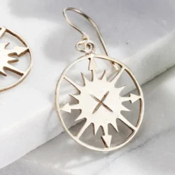 Lazimpat Compass Sun Earrings