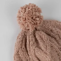 Le Ski Cable Knit Winter Hat - Pink