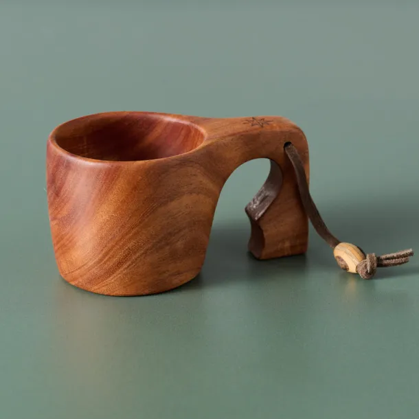 Leather & Neem Wood Kuksa Mug