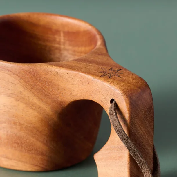 Leather & Neem Wood Kuksa Mug