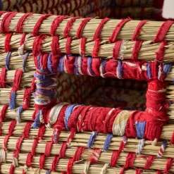 Lidded Sari Storage Basket 10.5H