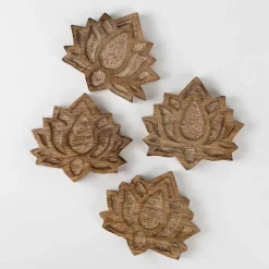 Lotus Blossom Coasters - Set of 4