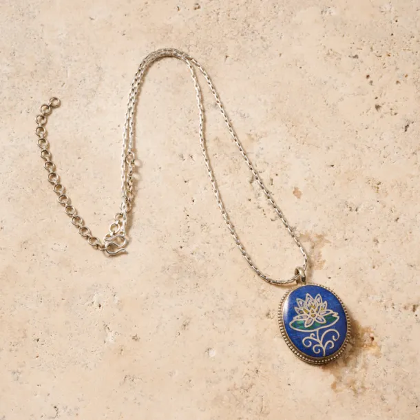 Lotus Mosaic Pendant Necklace