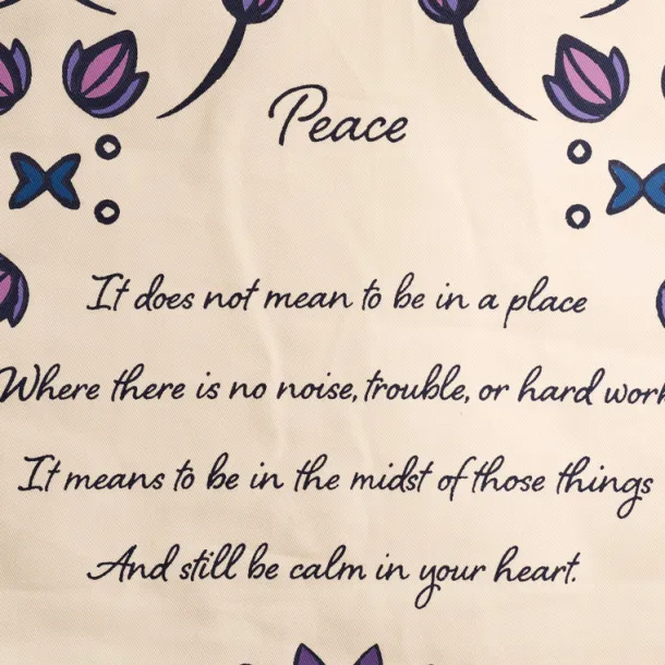 Lotus Peace Poem Wall Hanging