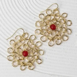 Maanika Filigree Circle Drop Earrings
