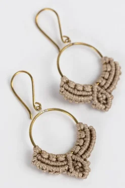 Macrame Dew Drop Earrings