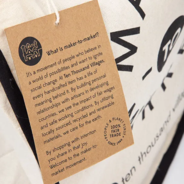 Maker To Market Organic Cotton Reusable Bag