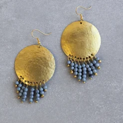 Manaka Gold Sun Drop Earrings