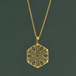 Mandala Brass Medallion Necklace