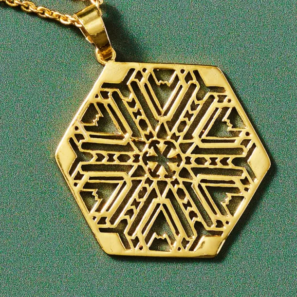 Mandala Brass Medallion Necklace