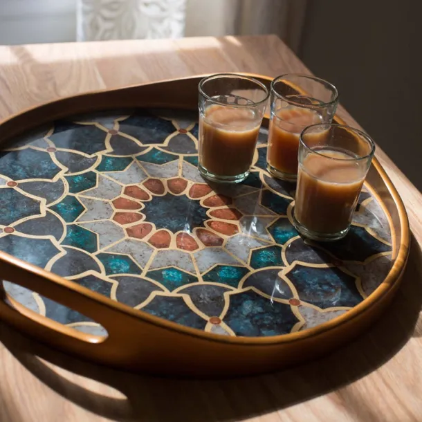 Medieval Reverse Painted Tray