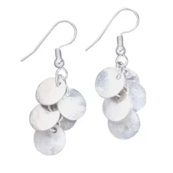 Metal Disk Cluster Earrings