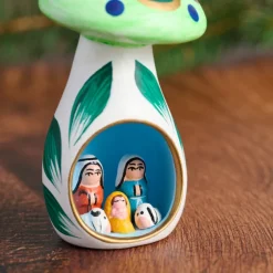 Mini Mushroom Ceramic Nativity