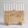 Modern Mango Wood Menorah