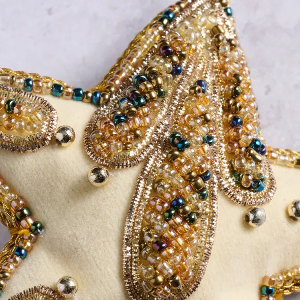 Modern Victorian Bright Star Beaded Ornament