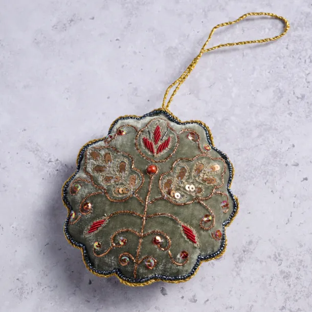 Modern Victorian Embroidered Ornament