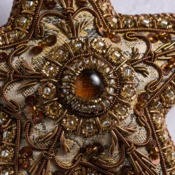 Modern Victorian Intricate Star Beaded Ornament