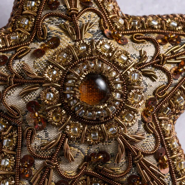 Modern Victorian Intricate Star Beaded Ornament