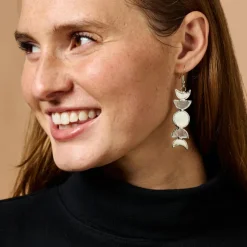 Moon Phases Capiz Earrings