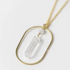 Moonstone Ellipse Necklace