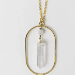 Moonstone Ellipse Necklace