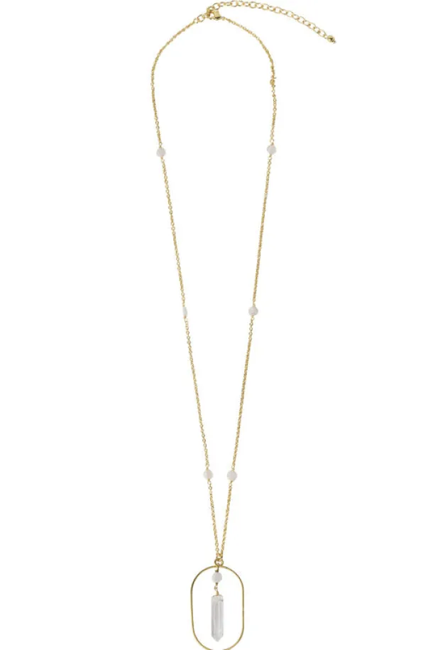 Moonstone Ellipse Necklace