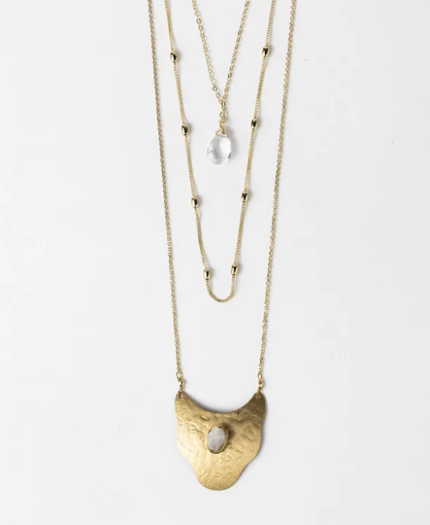 Moonstone Quartz Convertible Necklace