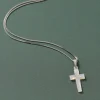 Mother of Pearl Cross Pendant Necklace
