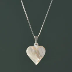 Mother of Pearl Heart Pendant Necklace