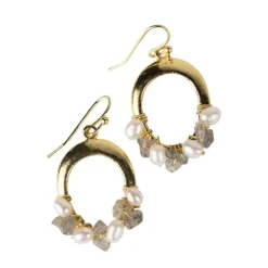 Moti Mini Pearl Hoop Earrings