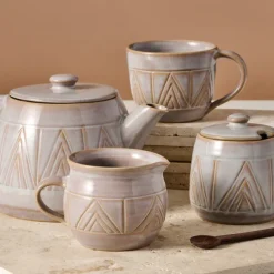 Mountain Peaks Ceramic Cream and Sugar Set
