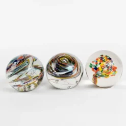 Multicolored Glass Paperweight