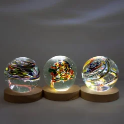 Multicolored Glass Paperweight
