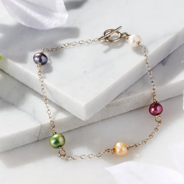 Munay Sterling Silver and Pearl Bracelet