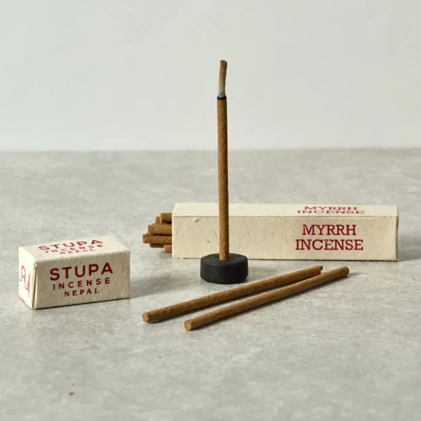 Myrrh Incense Sticks & Holder - Set of 15