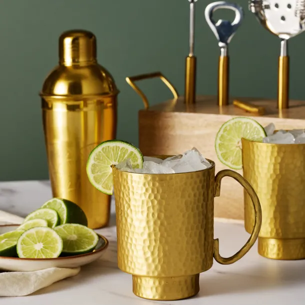Myul Hammered Brass Mug
