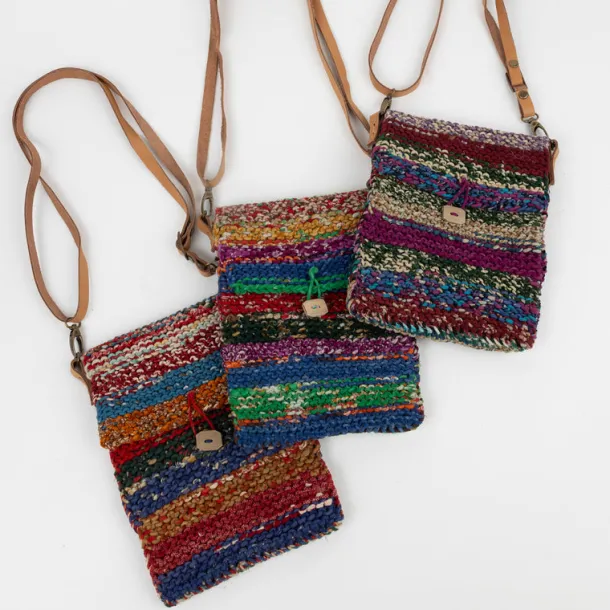 Naisha Sari Handknit Crossbody Bag