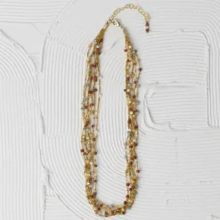 Navi Multistrand Beaded Necklace