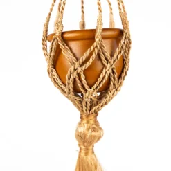Neeka Mini Macrame Hanging Planter - Terracotta