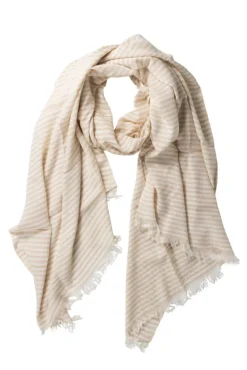 Nicely Neutral Striped Scarf