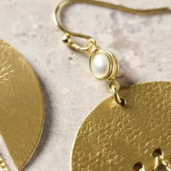 Nila Brass Dangle Earrings