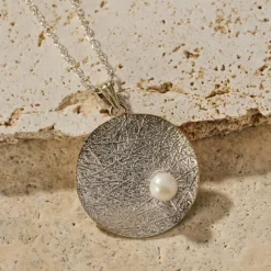 Nuna Silver and Pearl Necklace