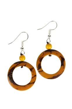 Ochre Tagua Earrings