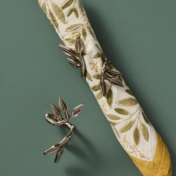 Olive Branch Napkin Rings - Set of 2