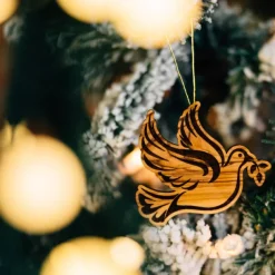 Olive Wood Dove Ornament