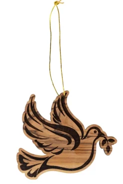 Olive Wood Dove Ornament