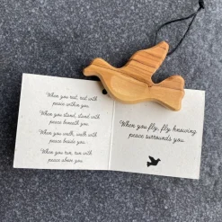 Olive Wood Pocket Peace Dove