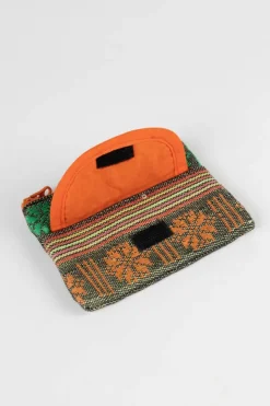 Orange Jacquard Coin Purse